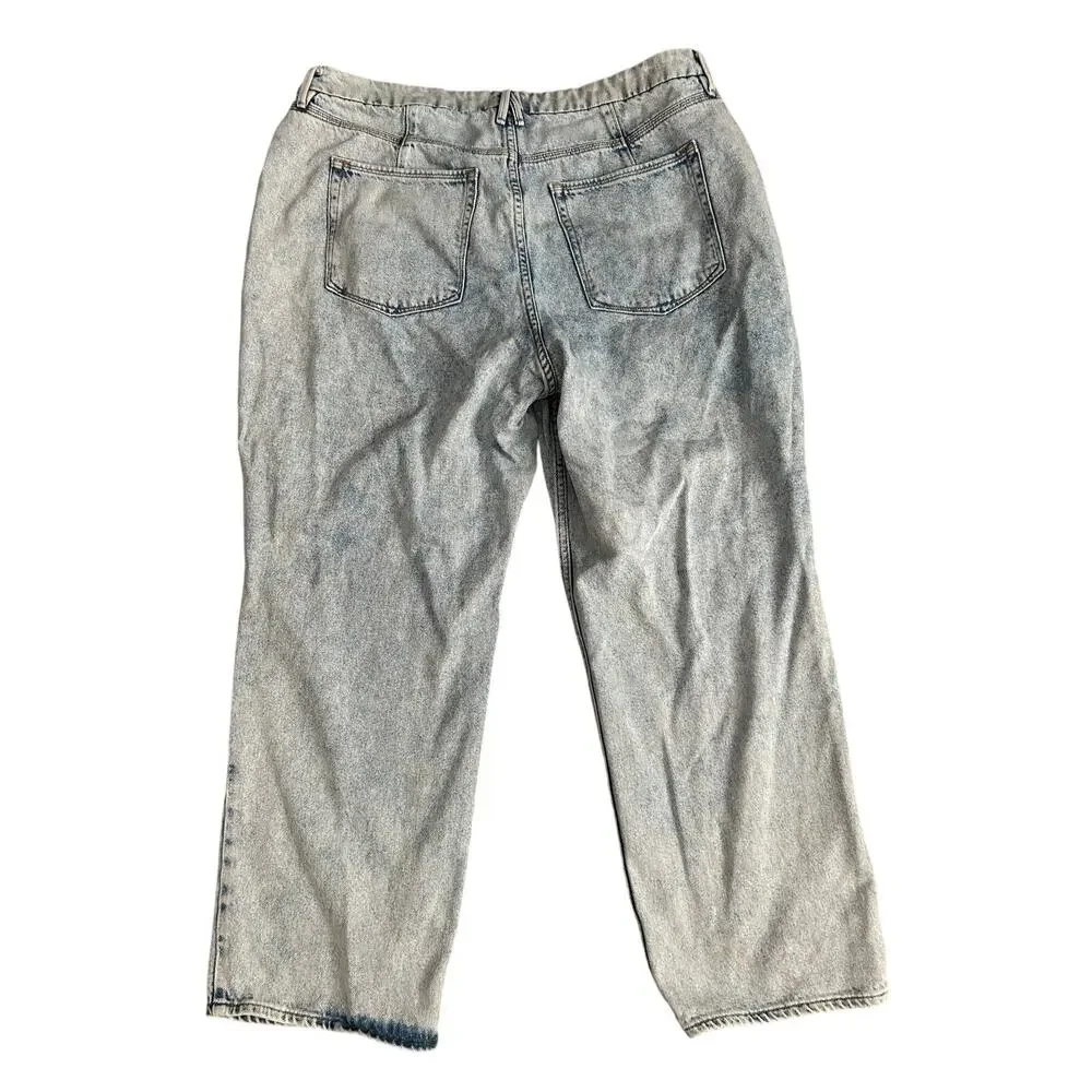 Good American Relaxed Distressed Jeans Size 16 - Picture 2 of 6